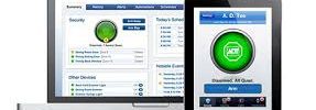 Laptop and iPad running ADT Pulse app