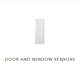 Wireless window and door sensor, white rectangular device