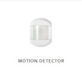 Modern motion detector. White with infrared detection