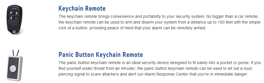 Key Chain Remotes and descriptions