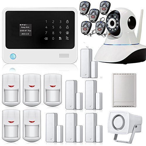 Golden Security touch screen keypad LCD panel with security camera and wireless sensors