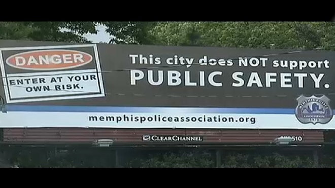Memphis warning billboard