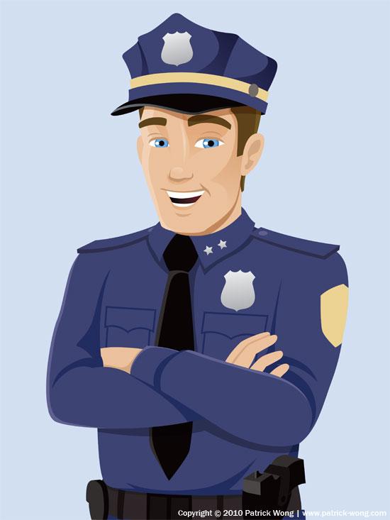 cartoon police man 