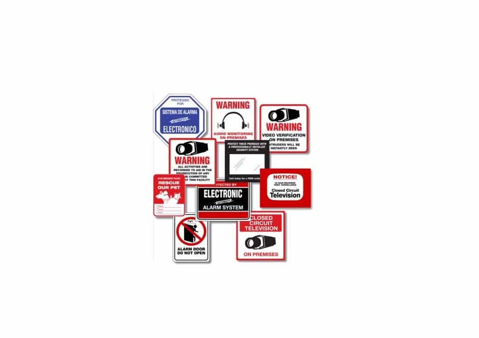 Home Security Yard Sign Yard Alarm Warning Sign 5 Alarm Stickers Decals
