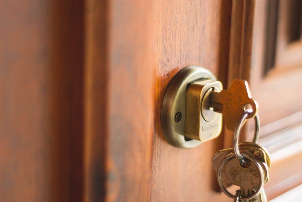 key used to open the door lock